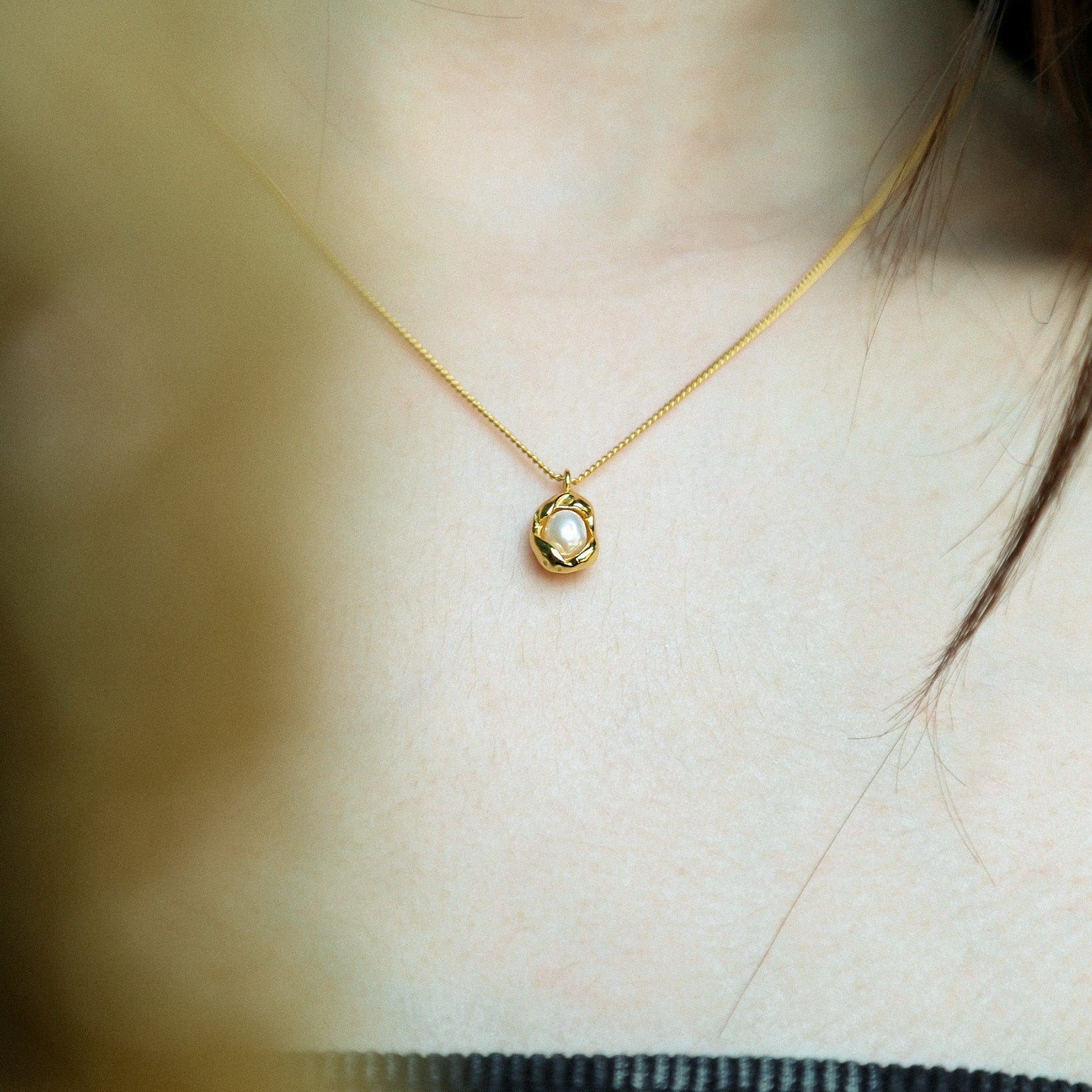 Inlaid Pearl Necklace - Oia Boutique
