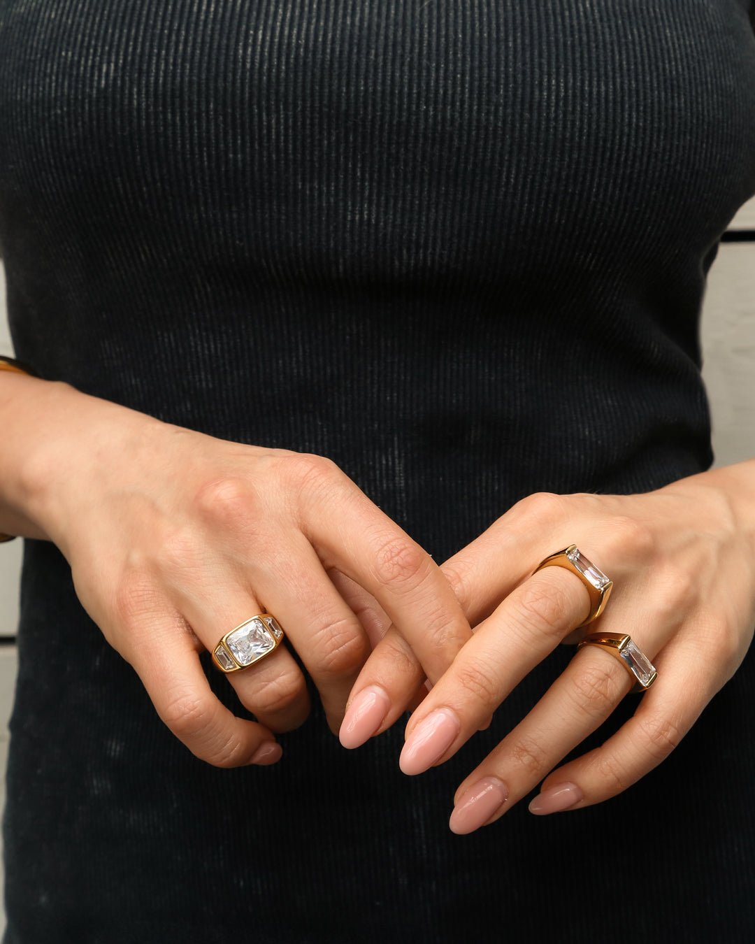 Iris Chunky Zircon Ring - Oia Boutique