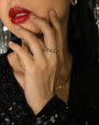 Iris Uneven White Diamond Ring - Oia Boutique