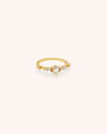 Iris Zircon Crystal Ring | 925 Sterling Silver - Oia Boutique Sustainable Gold Jewellery - Recycled18k Gold Plated