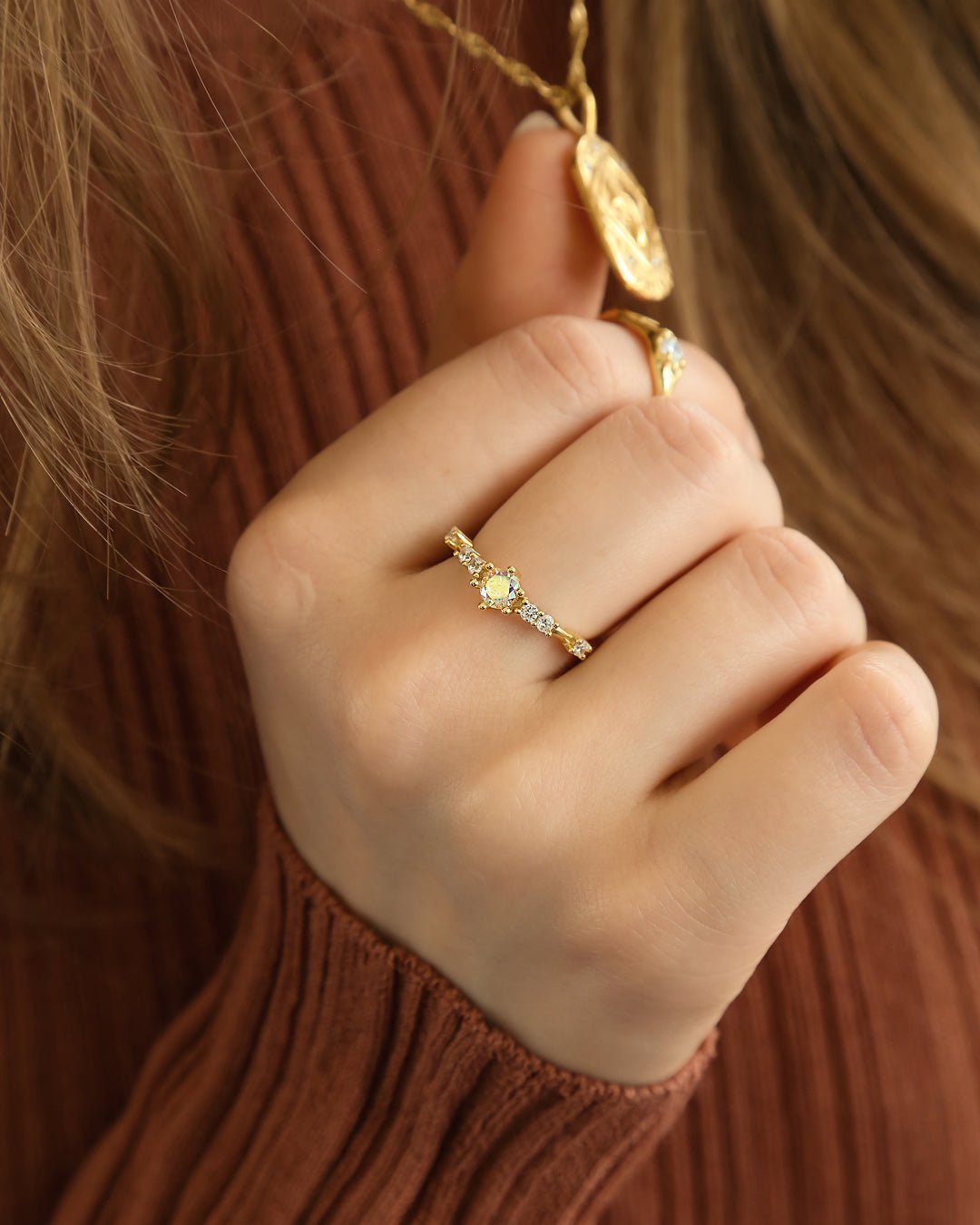 Iris Zircon Crystal Ring - Oia Boutique