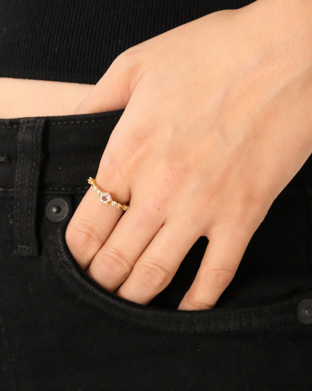 Iris Zircon Crystal Ring - Oia Boutique