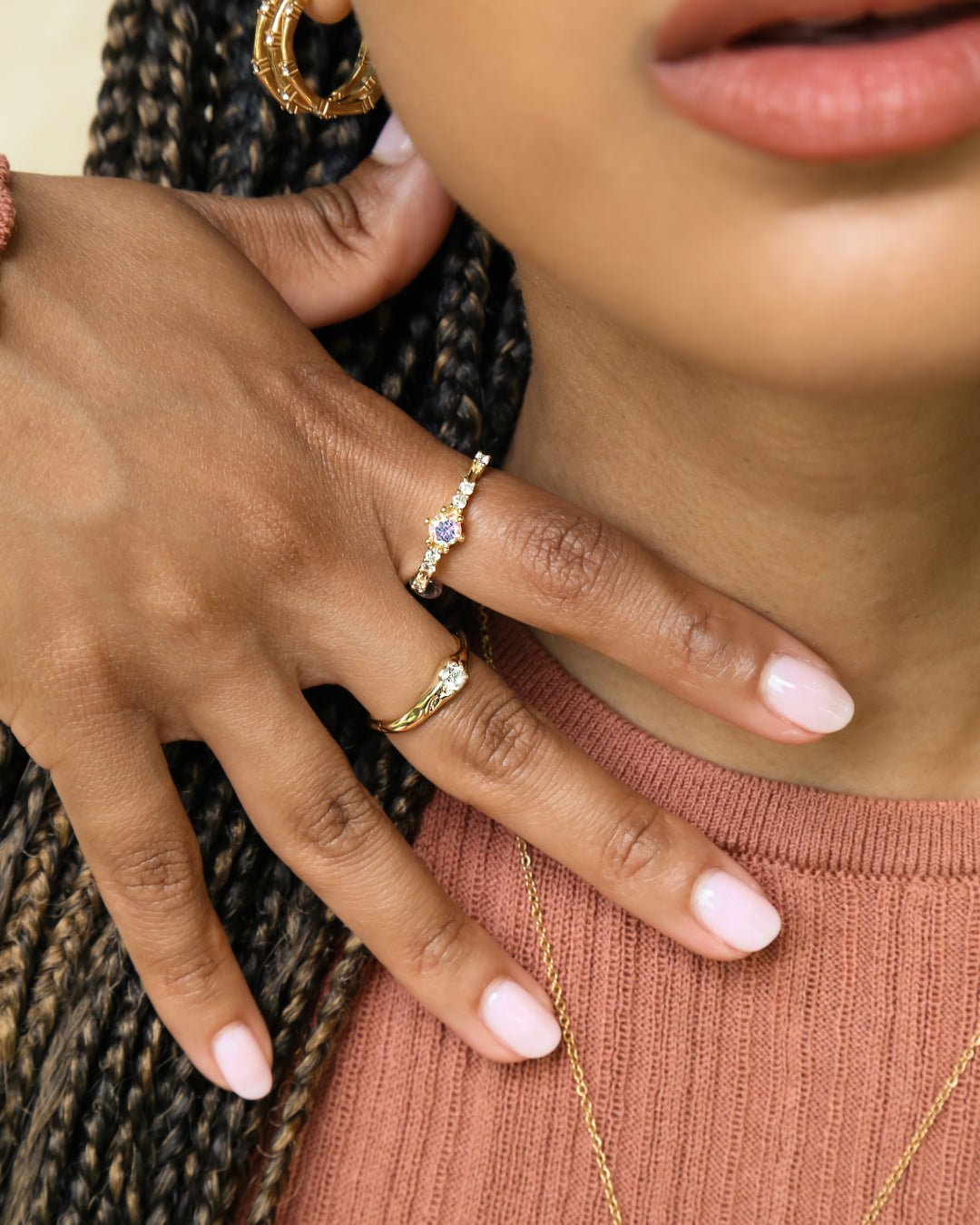 Iris Zircon Crystal Ring - Oia Boutique