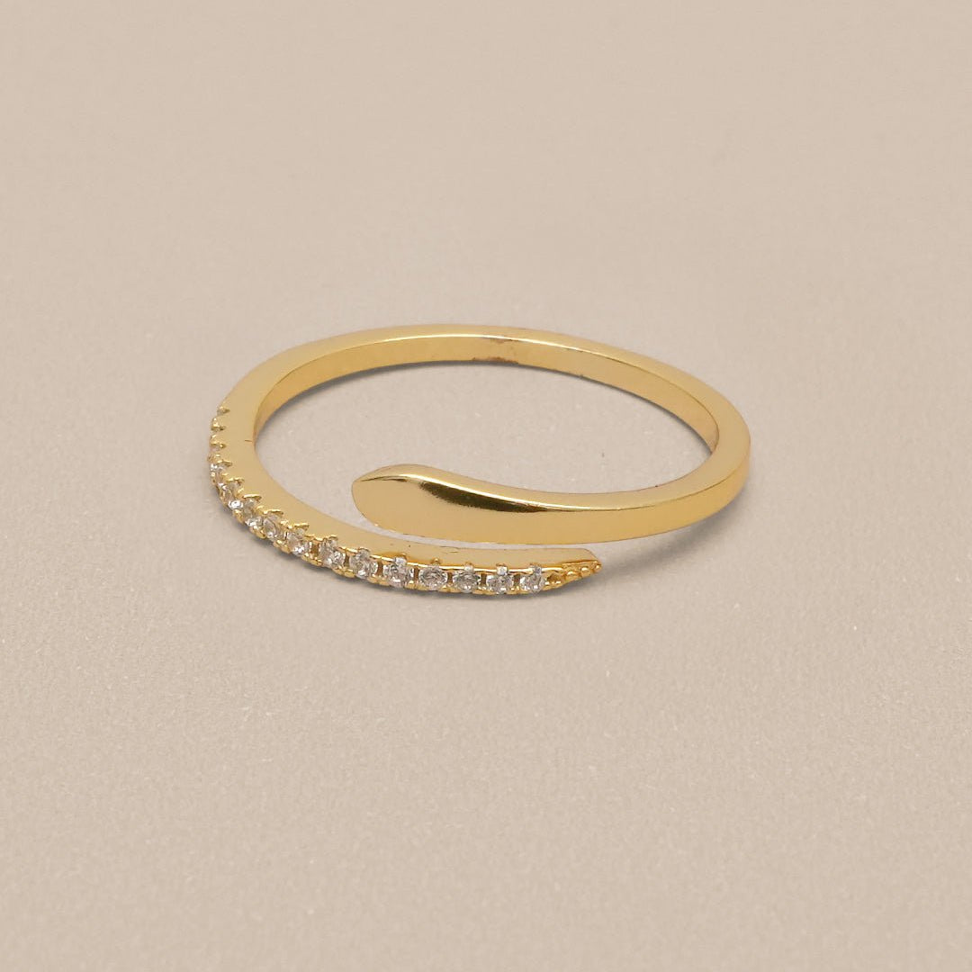 Iris Zircon Snake Ring - Oia Boutique