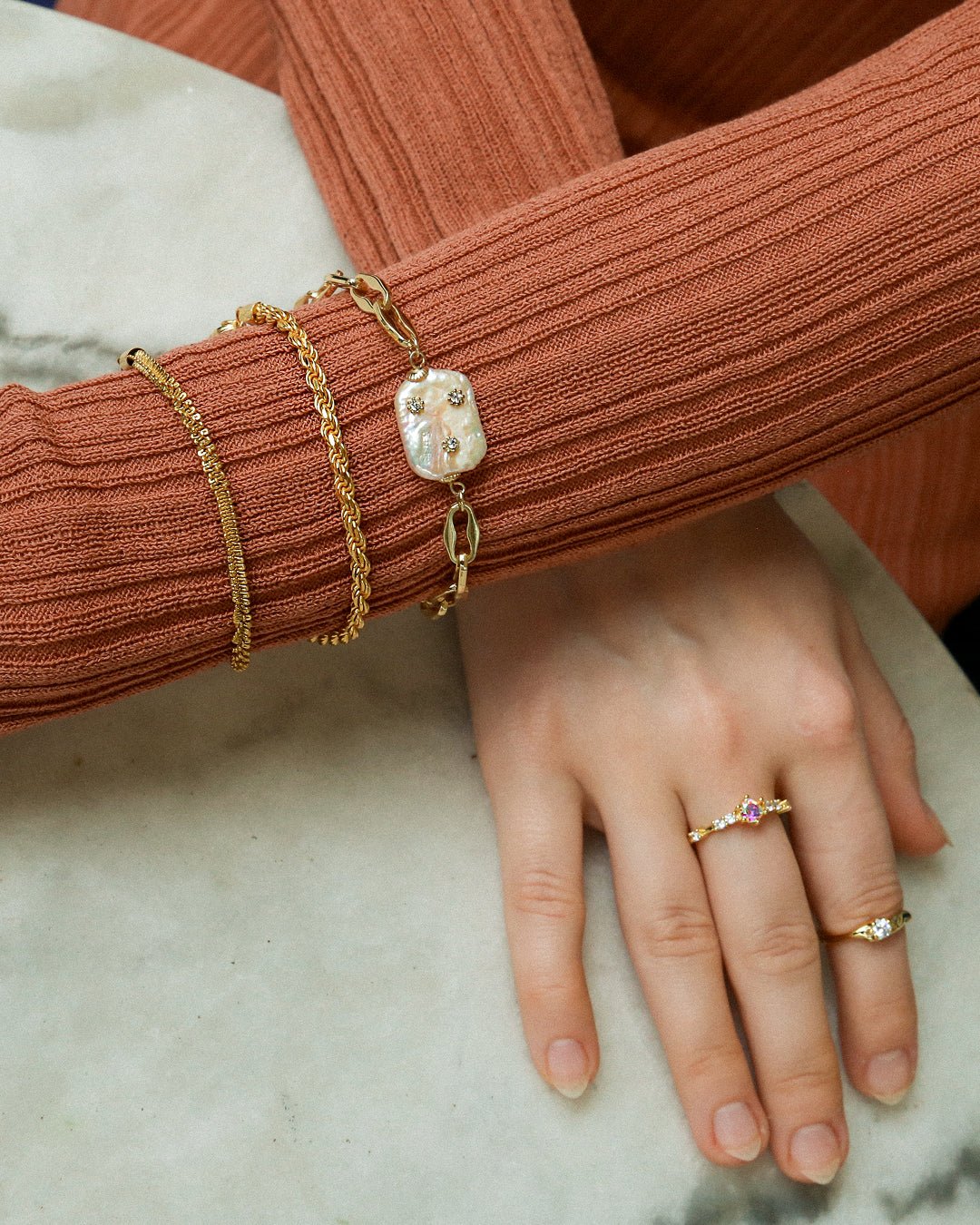 Irregular Snake Chain Bracelet - Oia Boutique