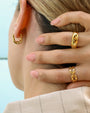 Irregular U Shape Hoop Earrings - Oia Boutique