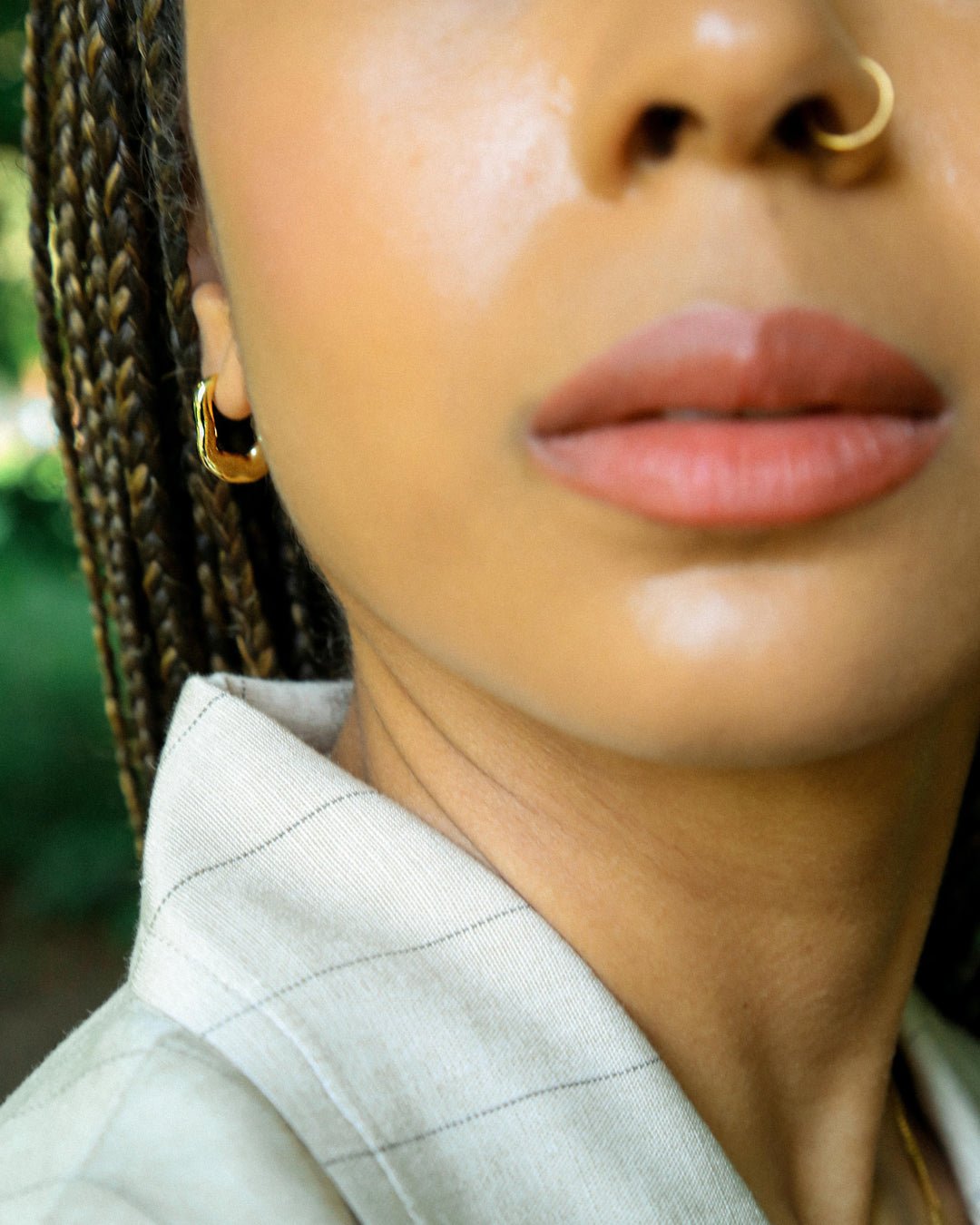 Irregular U Shape Hoop Earrings - Oia Boutique