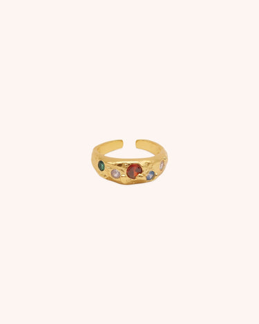 Louisa Colourful Zircon Ring - Oia Boutique Sustainable Gold Jewellery - Recycled18k Gold Plated