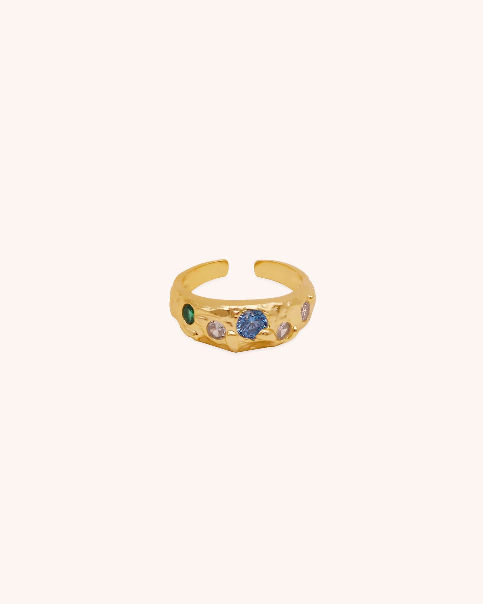 Louisa Colourful Zircon Ring | 925 Sterling Silver - Oia Boutique