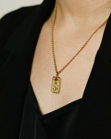 Lovers Tarot Card Necklace - Oia Boutique Sustainable Gold Jewellery - Recycled18k Gold Plated