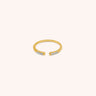 Mini Zircon Minimalist Ring - Oia Boutique Sustainable Gold Jewellery - Recycled18k Gold Plated