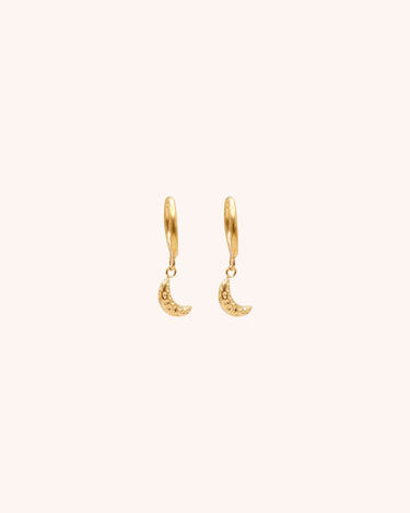 Moon Hoop Earring - Oia Boutique Sustainable Gold Jewellery - Recycled18k Gold Plated