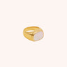 Mother of Pearl Band Ring | Stainless Steel - Oia Boutique