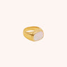 Mother of Pearl Band Ring - Oia Boutique Sustainable Gold Jewellery - Recycled18k Gold Plated