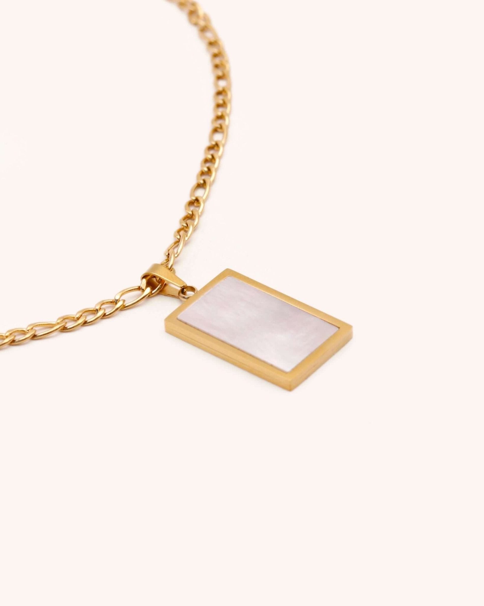 Mother of Pearl Necklace | Stainless Steel - Oia Boutique