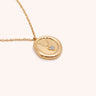 Oval Zircon Heart Pendant Necklace - Oia Boutique Sustainable Gold Jewellery - Recycled18k Gold Plated