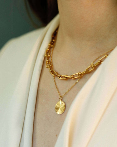 Paperclip Chain Necklace - Oia Boutique Sustainable Gold Jewellery - Recycled18k Gold Plated