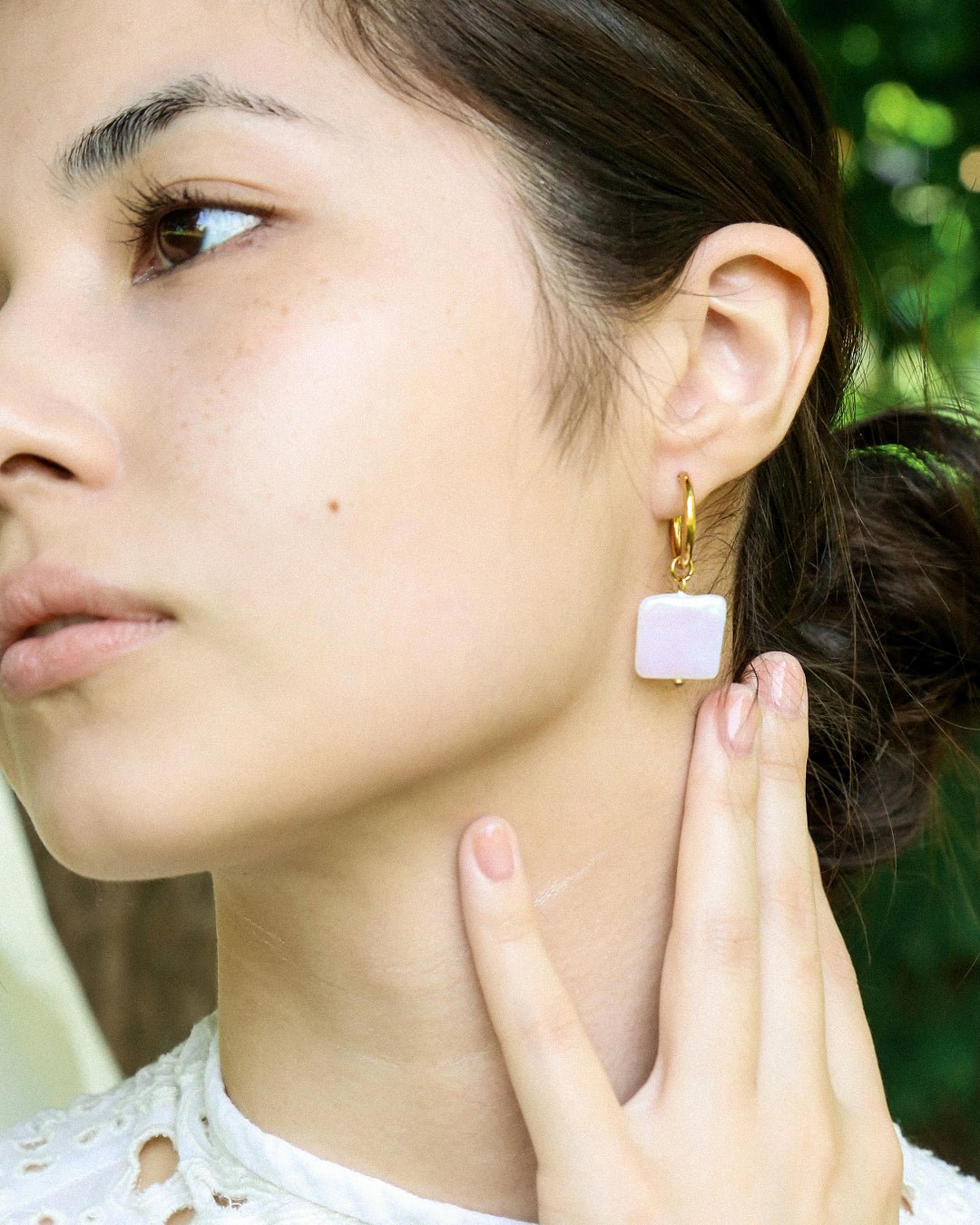 Pearl Huggie Earrings - Oia Boutique