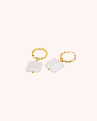 Pearl Huggie Earrings - Oia Boutique Sustainable Gold Jewellery - Recycled18k Gold Plated