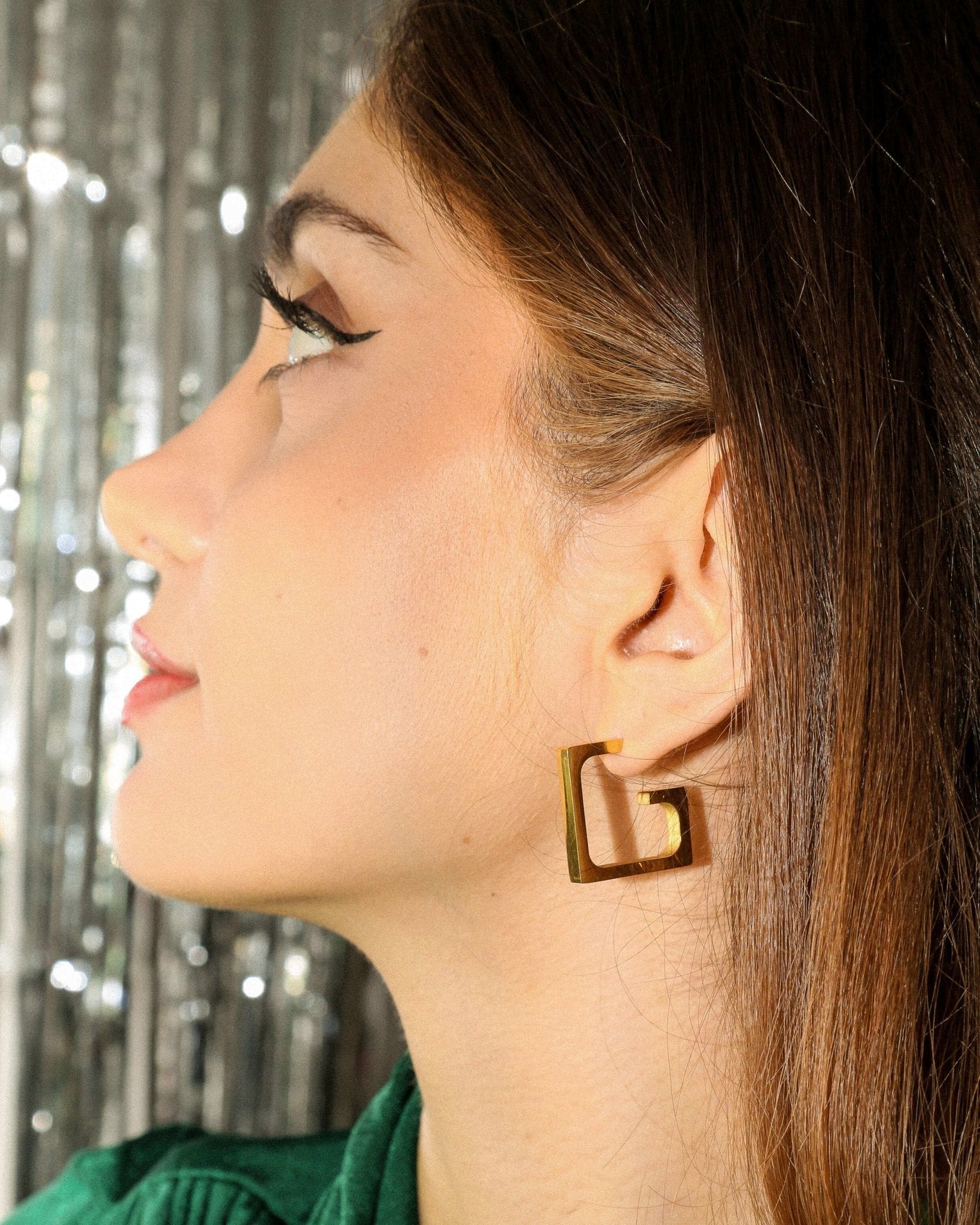Square Hoop Earring | Stainless Steel - Oia Boutique