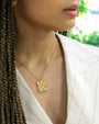 Square Patterned Necklace - Oia Boutique