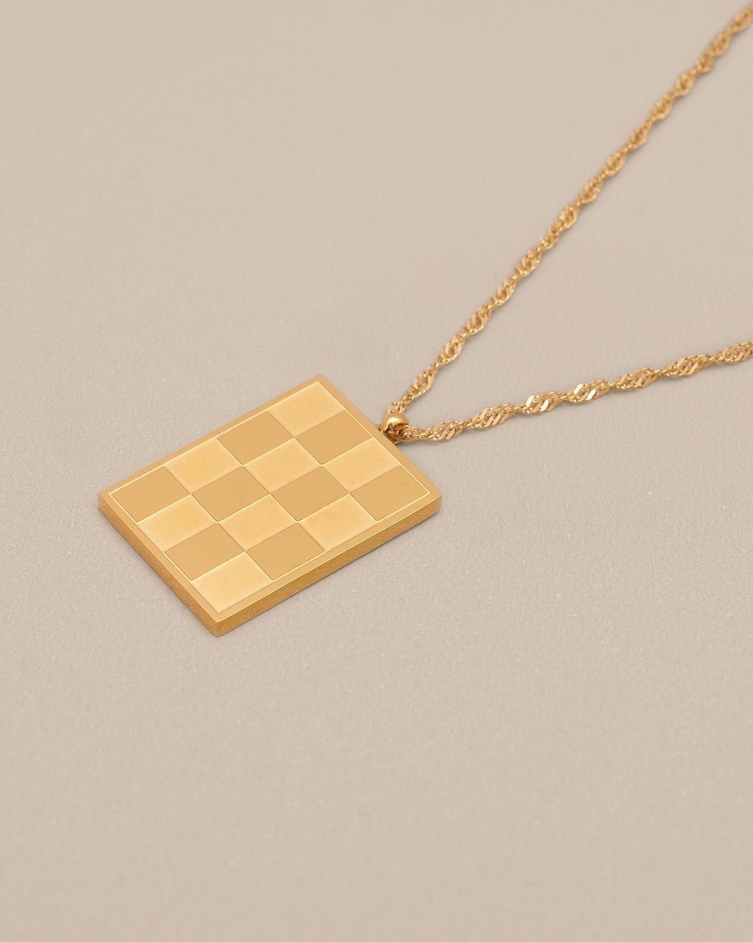 Square Patterned Necklace - Oia Boutique