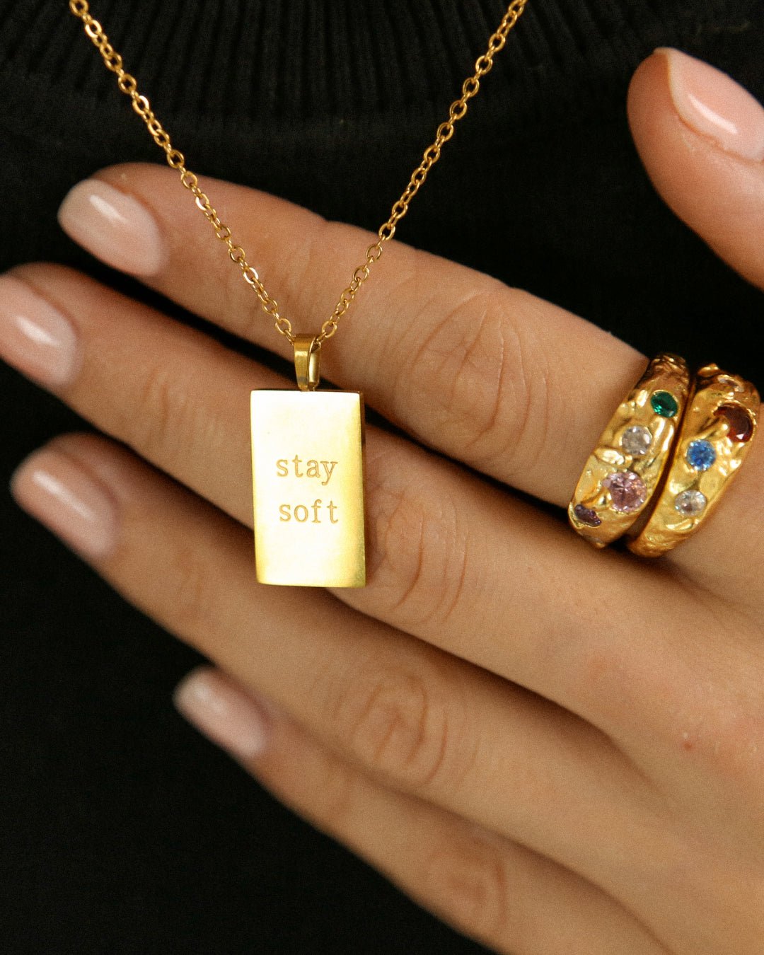 "Stay Soft" Necklace - Oia Boutique