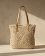 Summer Straw Shoulder Bag with Handle - Oia Boutique