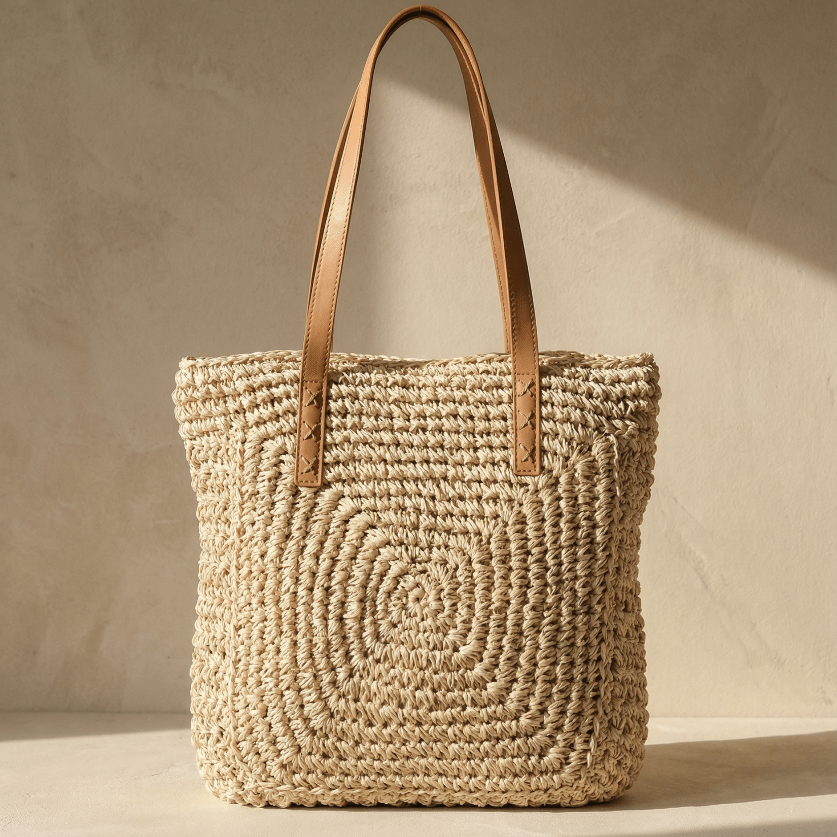 Summer Straw Shoulder Bag with Handle - Oia Boutique