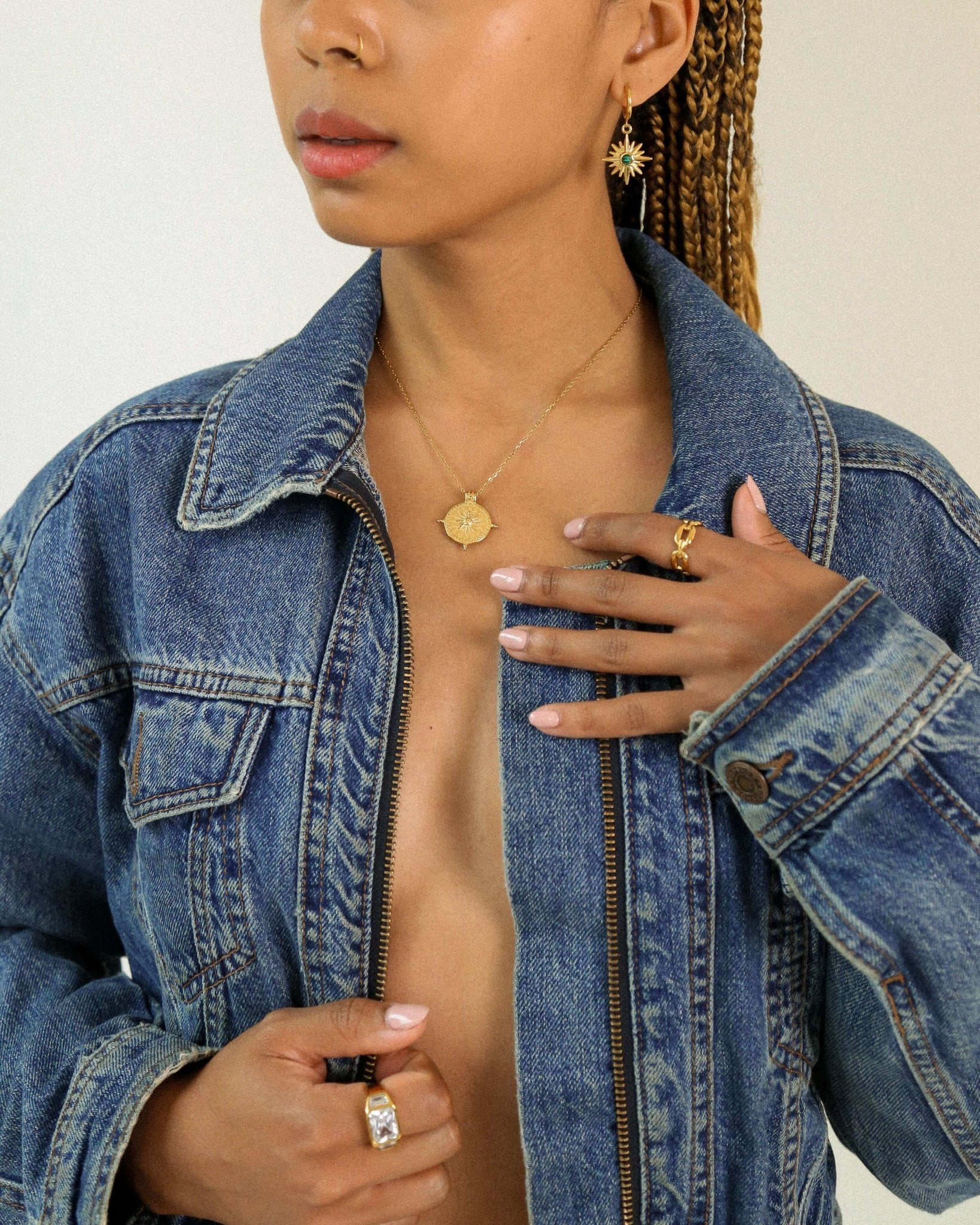 Sun Pendant Necklace - Oia Boutique Sustainable Gold Jewellery - Recycled18k Gold Plated