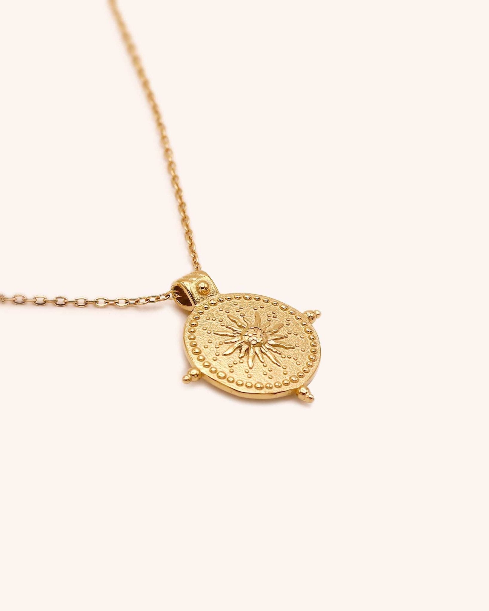 Sun Pendant Necklace | Stainless Steel - Oia Boutique