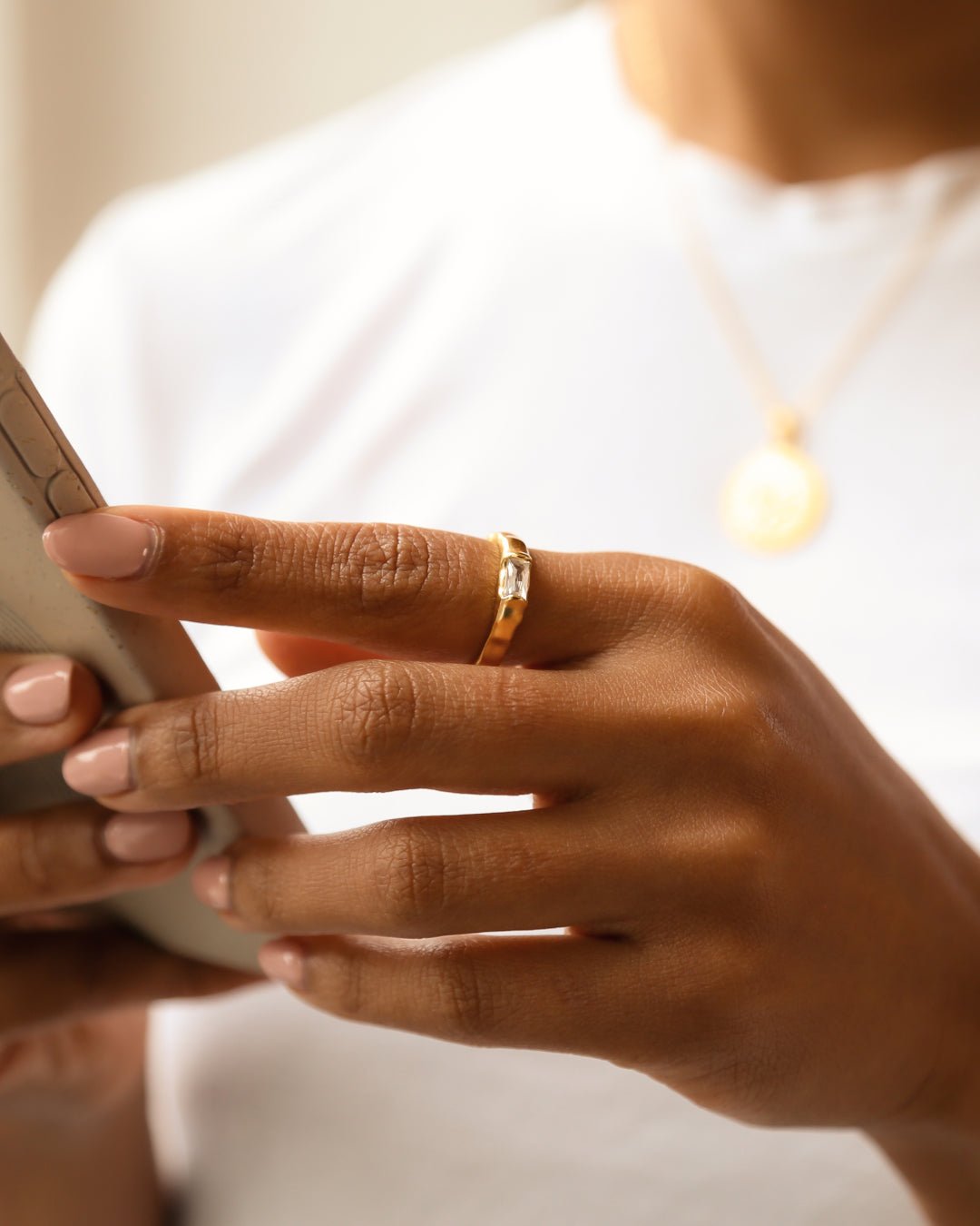 Theia Adjustable Zircon Ring - Oia Boutique