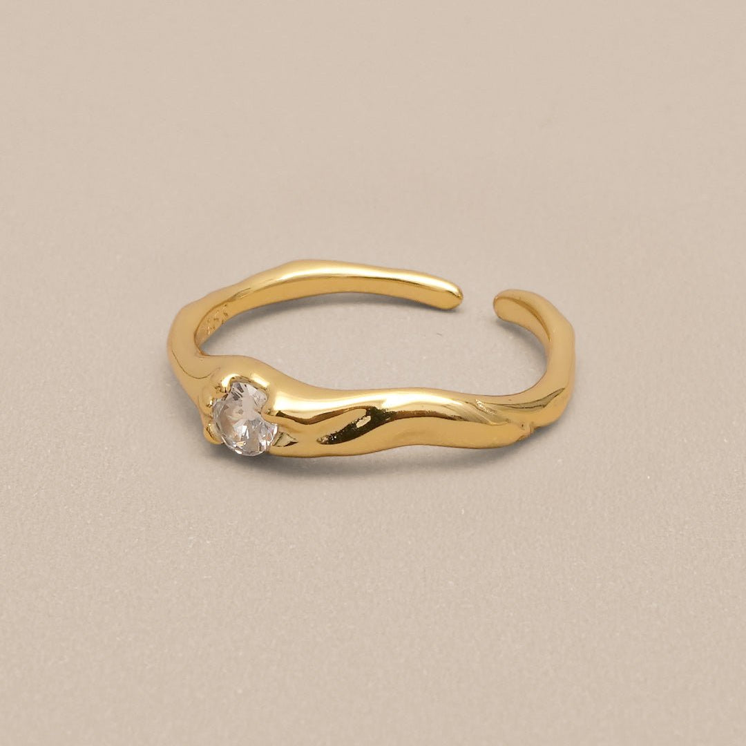 Theia Minimalist Zircon Ring - Oia Boutique