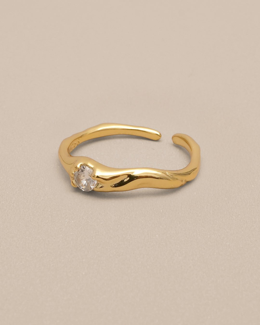 Theia Minimalist Zircon Ring - Oia Boutique
