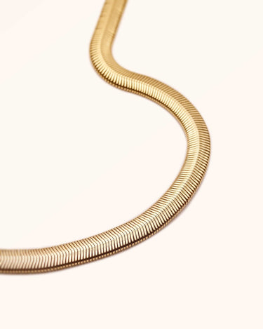 Thick Snake Chain Necklace - Oia Boutique Sustainable Gold Jewellery - Recycled18k Gold Plated