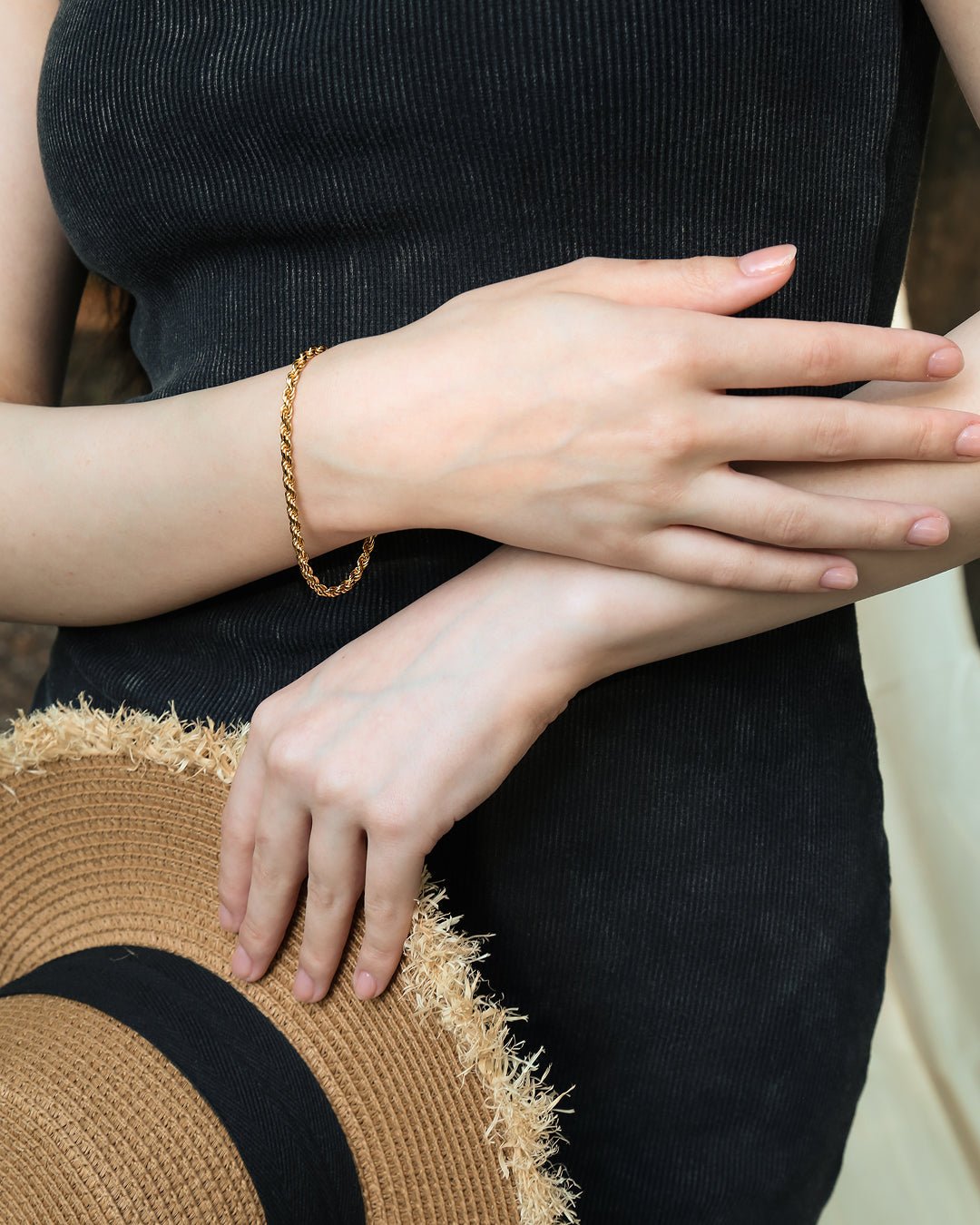 Thick Twisted Chain Bracelet - Oia Boutique
