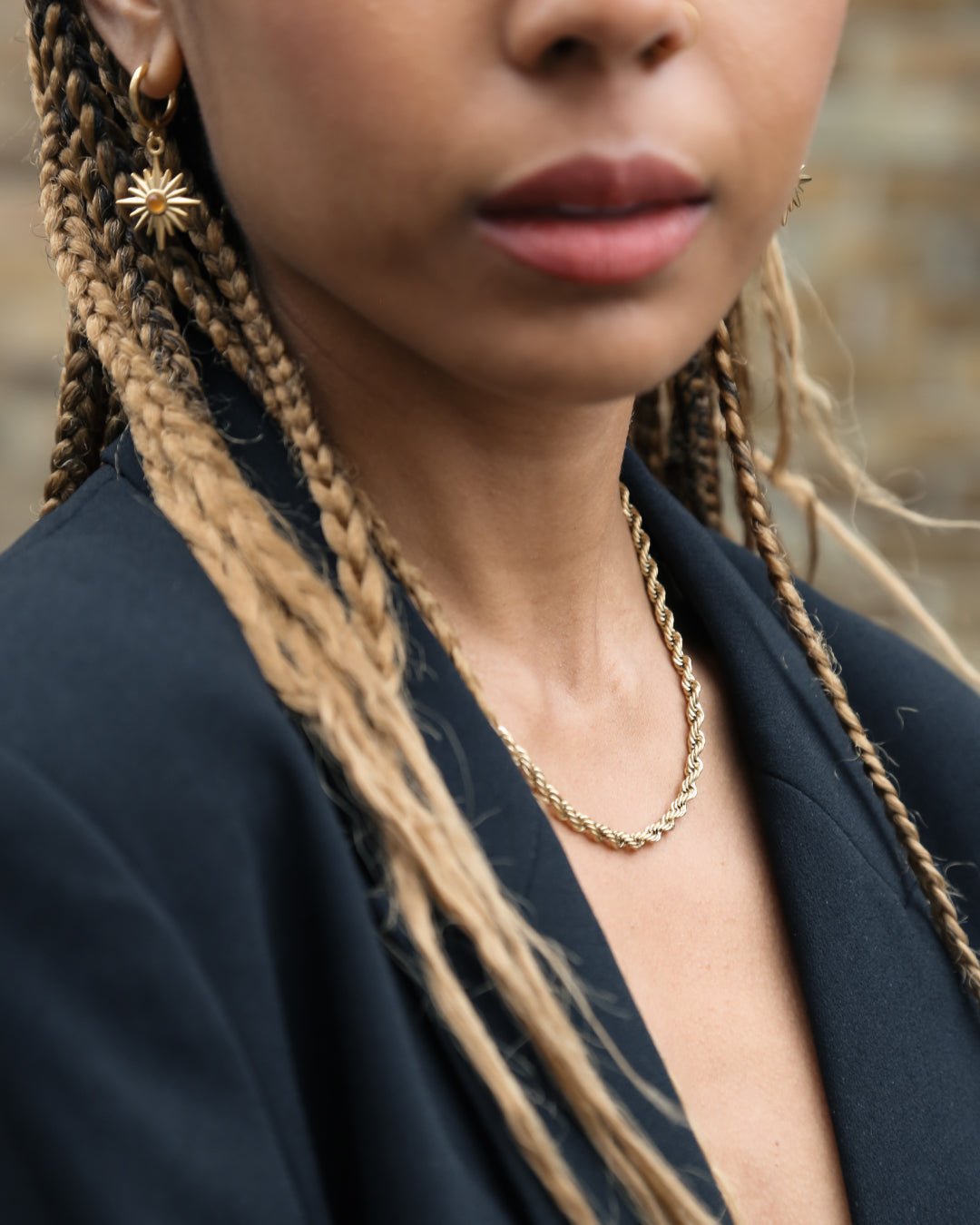 Thick Twisted Chain Necklace - Oia Boutique