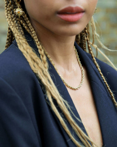 Thick Twisted Chain Necklace - Oia Boutique Sustainable Gold Jewellery - Recycled18k Gold Plated