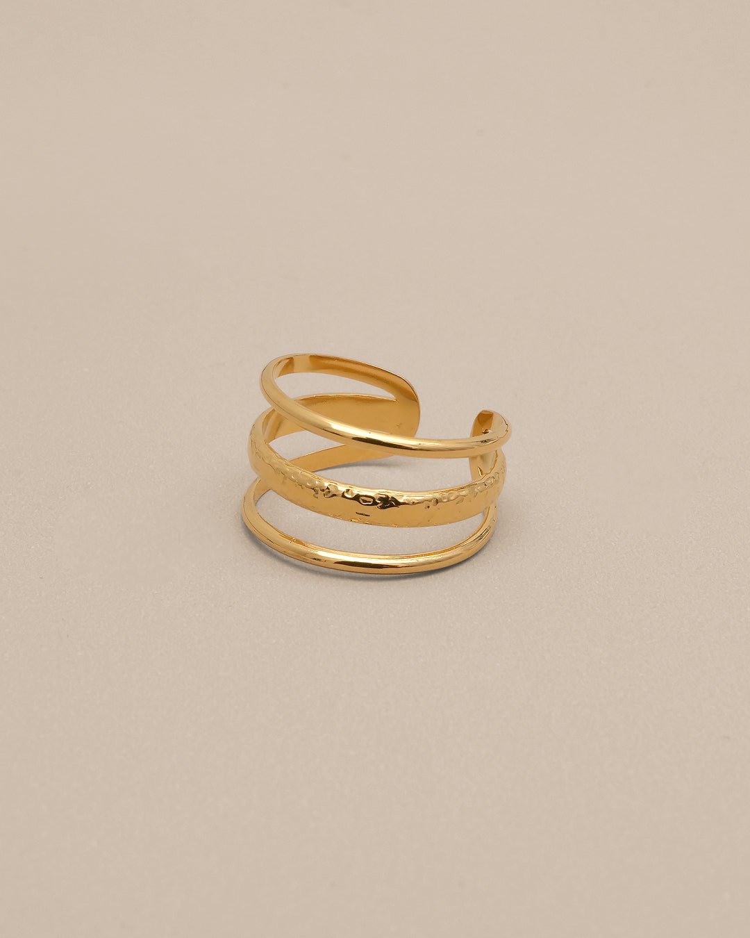 Three Layered Open Ring - Oia Boutique