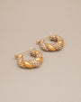 Twisted Chunky Huggie Earrings - Oia Boutique