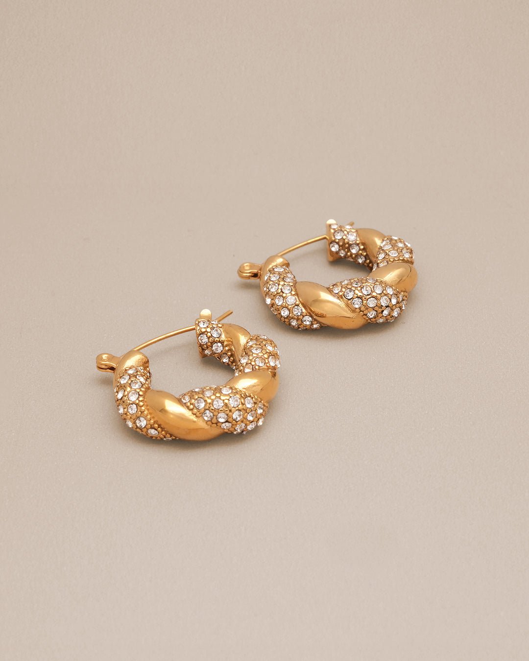 Twisted Chunky Huggie Earrings - Oia Boutique