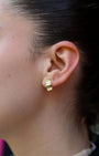 Wavy Square Bar Earring - Oia Boutique Sustainable Gold Jewellery - Recycled18k Gold Plated