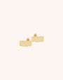 Wavy Square Bar Earring - Oia Boutique Sustainable Gold Jewellery - Recycled18k Gold Plated