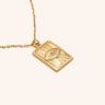 Zircon Eye Pendant Necklace - Oia Boutique Sustainable Gold Jewellery - Recycled18k Gold Plated